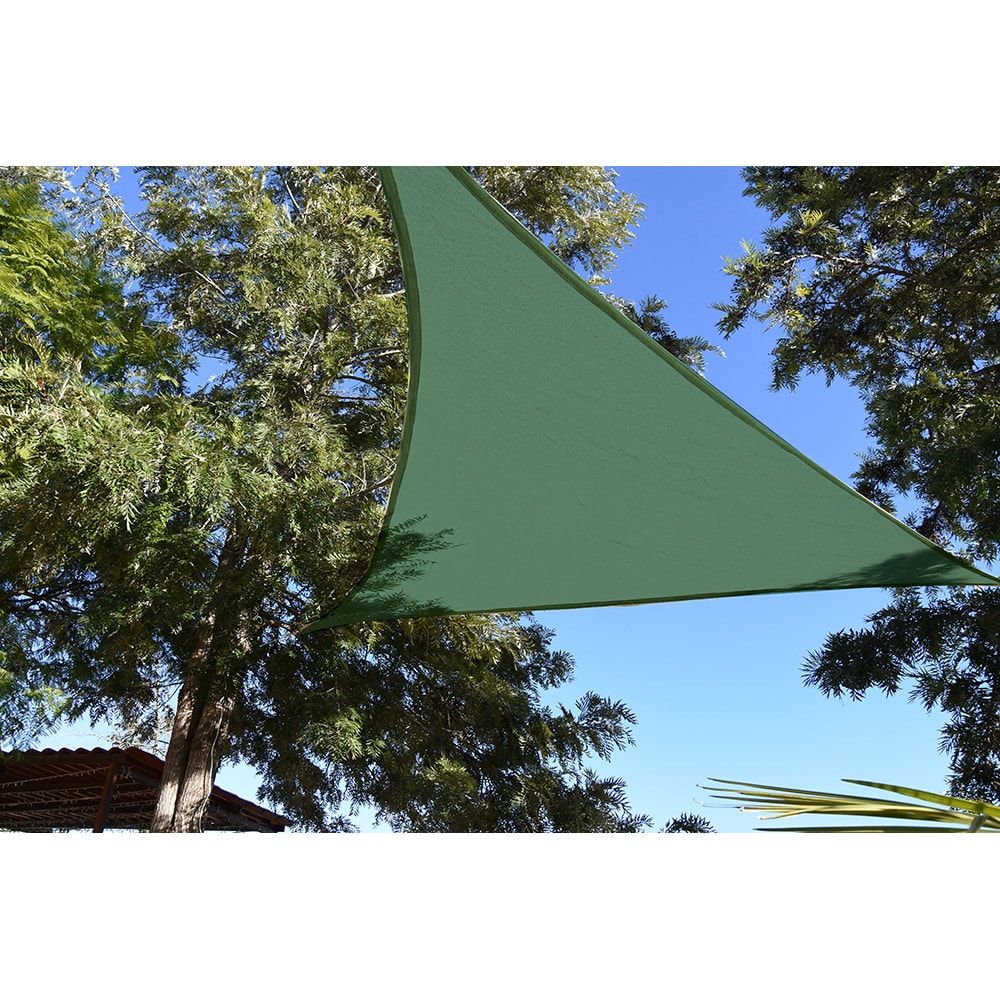 Toldo de vela triangular em verde 3,6 x 3,6 x 3,6 m - Image 3