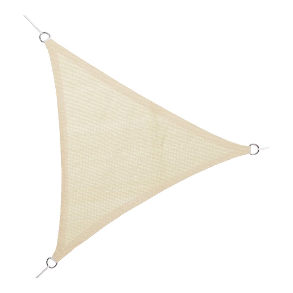 Toldo de vela triangular em bege 3,6 x 3,6 x 3,6 m