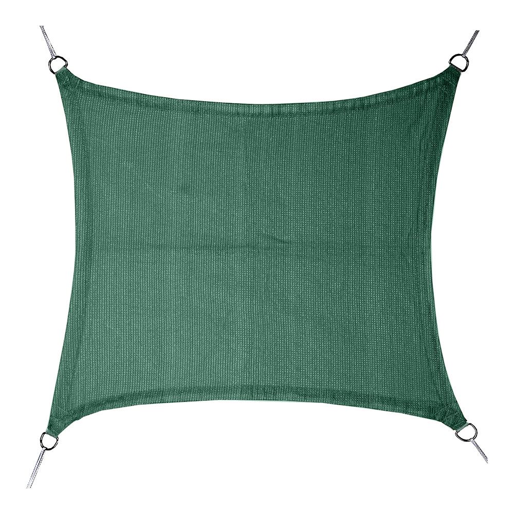 Toldo de vela quadrado verde 3,6 x 3,6 m