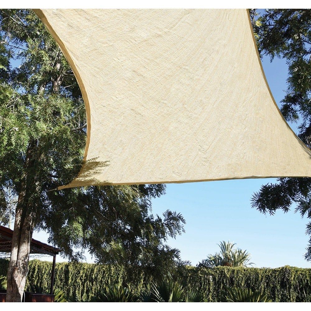 Toldo vela retangular bege 3 x 4 m - Image 3