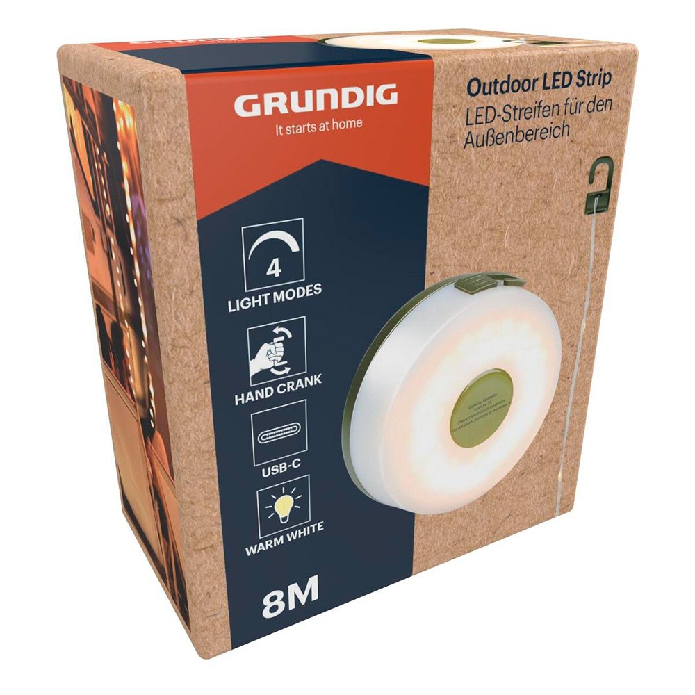 Guirnalda LED retráctil, exterior, 8 m