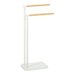 Toalheiro de pé branco metal 30x20x78cm BA72128 andrea house