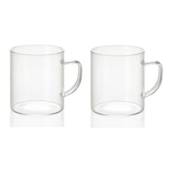 Canecas de vidro de 300 ml, Ø7,5 x 8,5 cm, 2 unidades