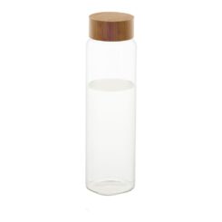 Garrafa de vidro com tampa de bambu Ø8 x 26,5 cm 1 l