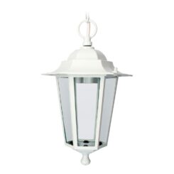 Aplique exterior Zurich em alumínio e vidro e27 60 w sem lâmpada, branco, para teto