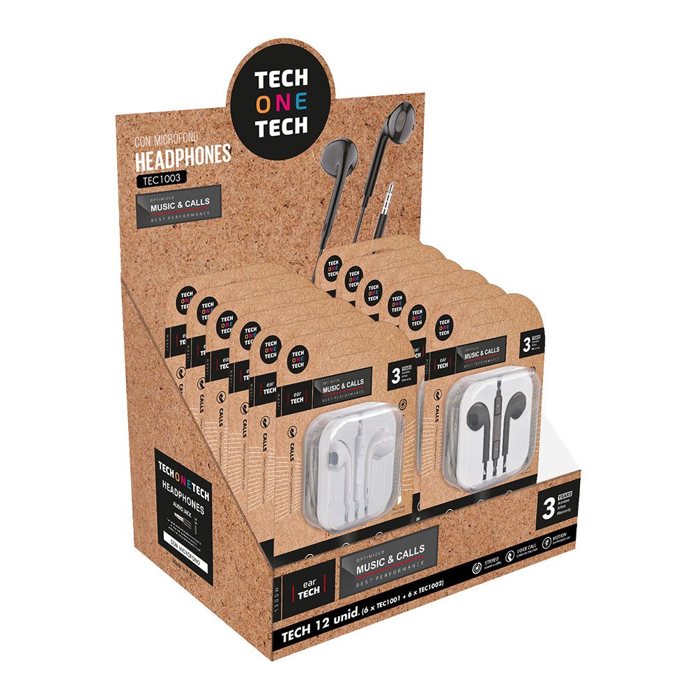 Expositor auriculares eartech 12 un jack (6+6)