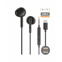 Auriculares HIP com usb-c pretos