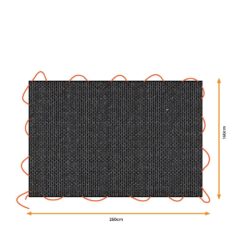 Lona preta para reboque, medidas: 1,6X2,5m. black & decker