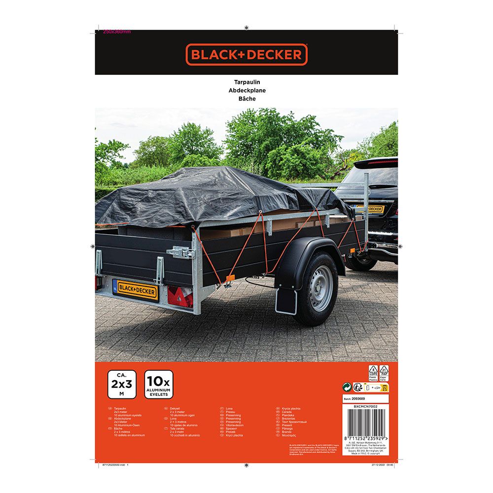 Lona preta para reboque, medidas: 2X3m. black & decker - Image 5