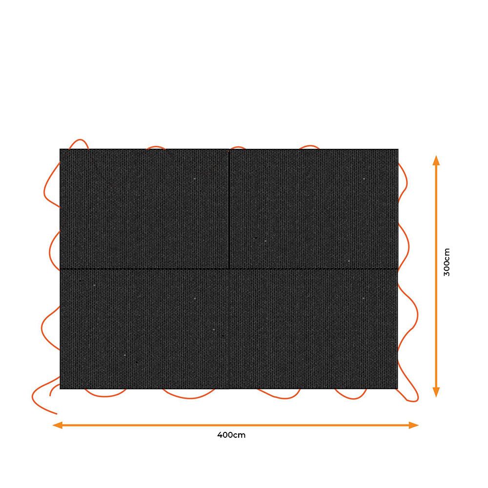 Lona preta para reboque, medidas: 3X4m. black & decker