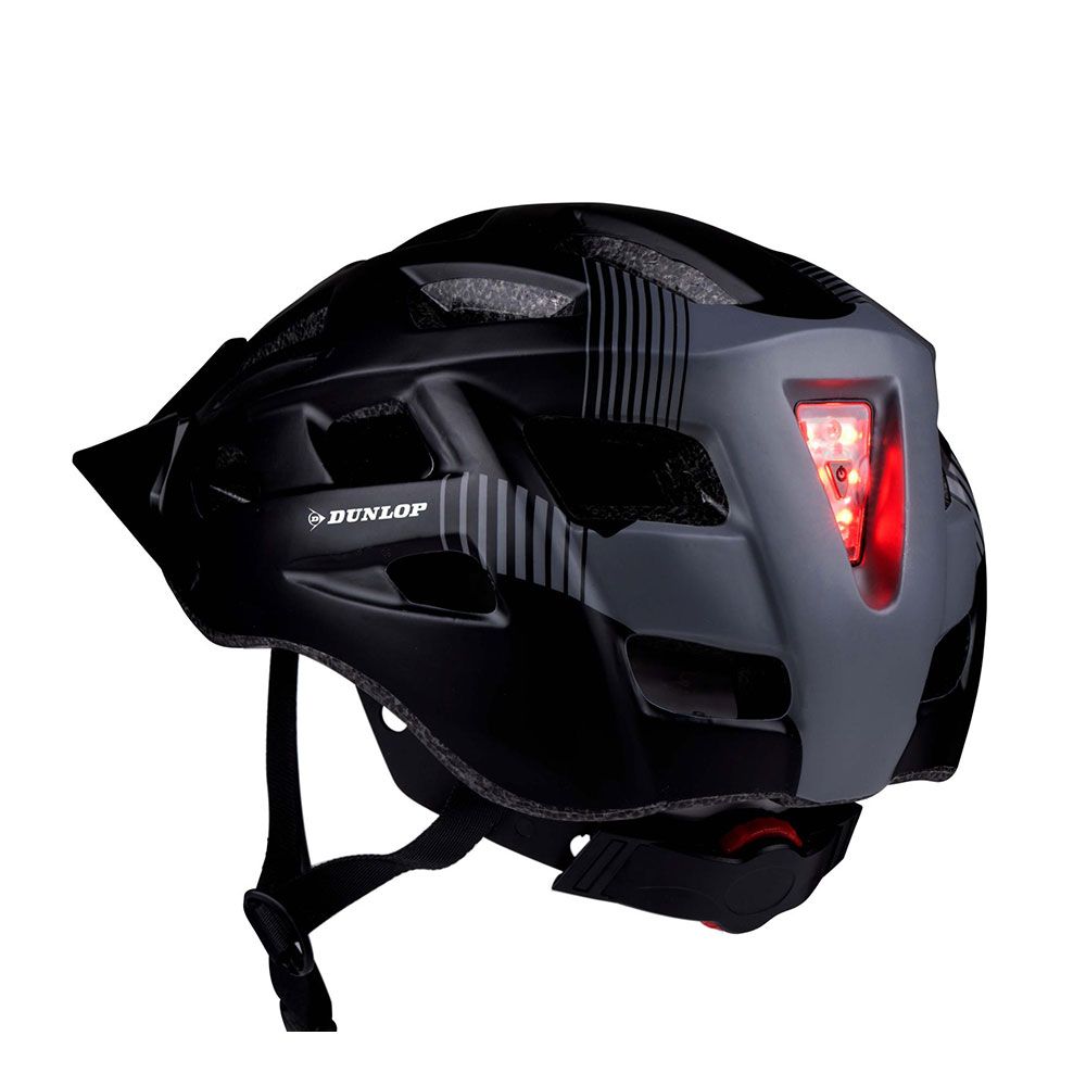 Capacete de bicicleta com leds vermelhos tamanho m 55-58 cm