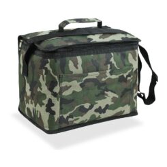 Geladeira tipo saco de 10 l em design camuflado com acabamento e alça preta, 28 x 22 x 16 cm
