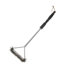 Escova de metal para churrasco com cabo, 16,3 x 54,5 cm