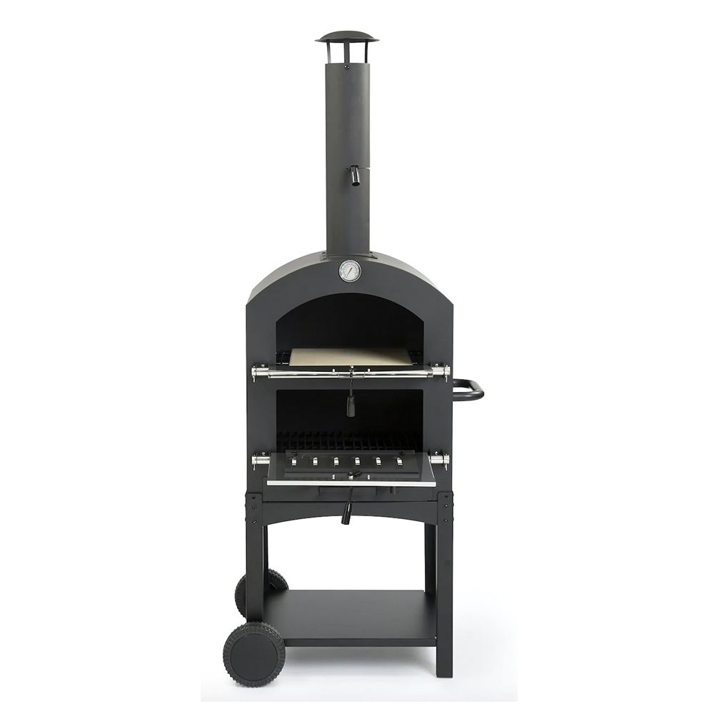 Churrasqueira a carvão com forno de pedra, 44,5 x 65 x 158 cm - Image 2