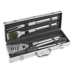 Conjunto de 4 utensílios para churrasqueira