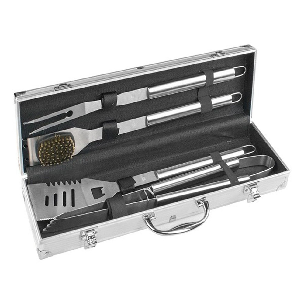 Conjunto de 4 utensílios para churrasqueira