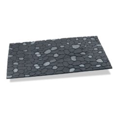Tapete efeito pedras COR cinzentas grafito 75 x 45 x 0,5 cm