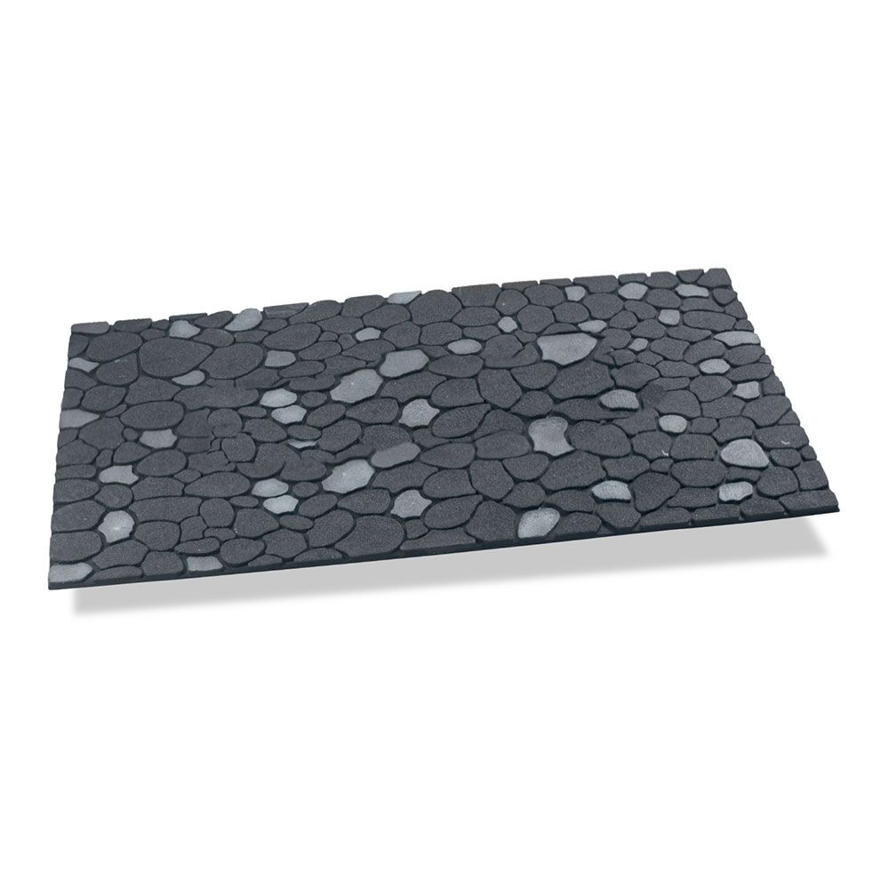 Tapete efeito pedras COR cinzentas grafito 75 x 45 x 0,5 cm