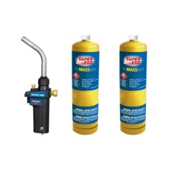 KIT maçarico pro-fire + 2 garrafas gás mapp rosca 1" 1500002772 super EGO