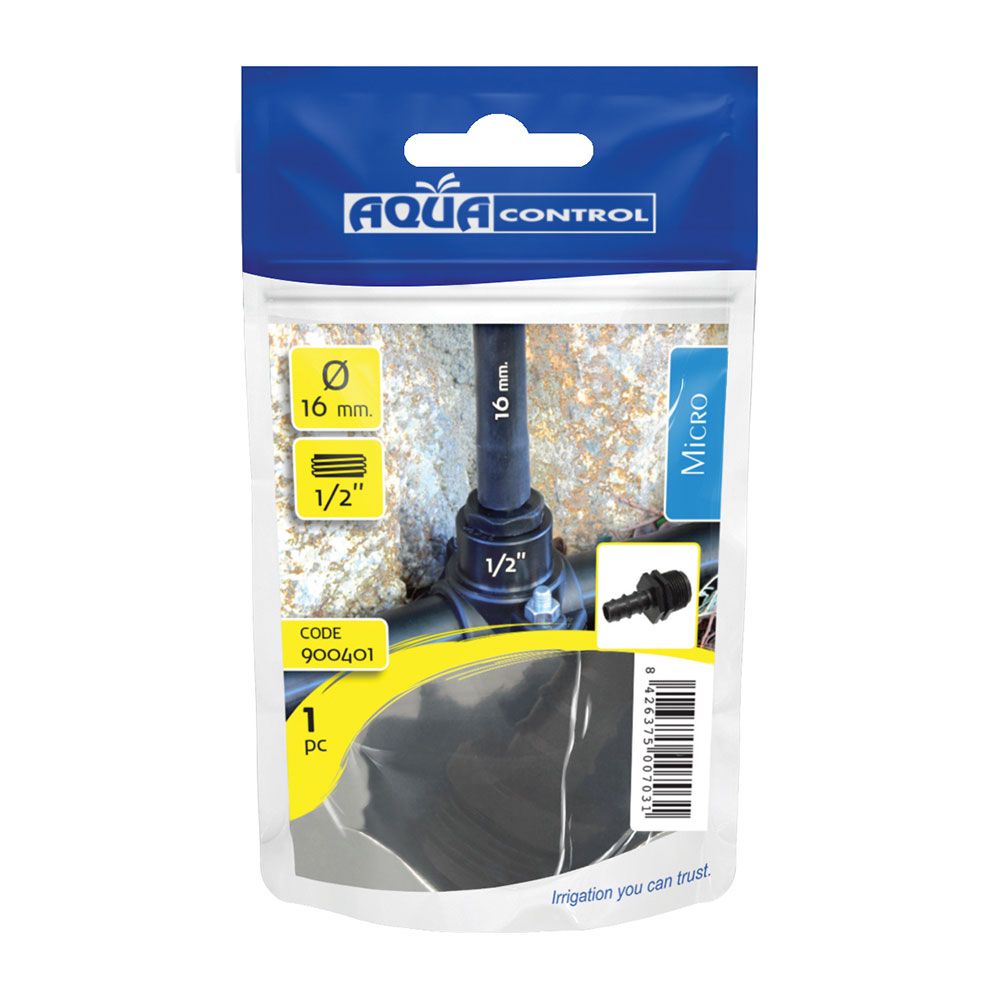Adaptador macho para tubo de ø16 mm para rosca de ½ polegada - Image 2