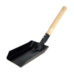 Pá de metal preto fosco para carvão de churrasco, 9,5 x 37,5 cm