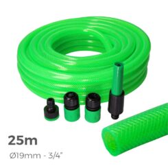KIT de mangueiras de jardim estandar Ø19 mm, ¾ POL, 25 m