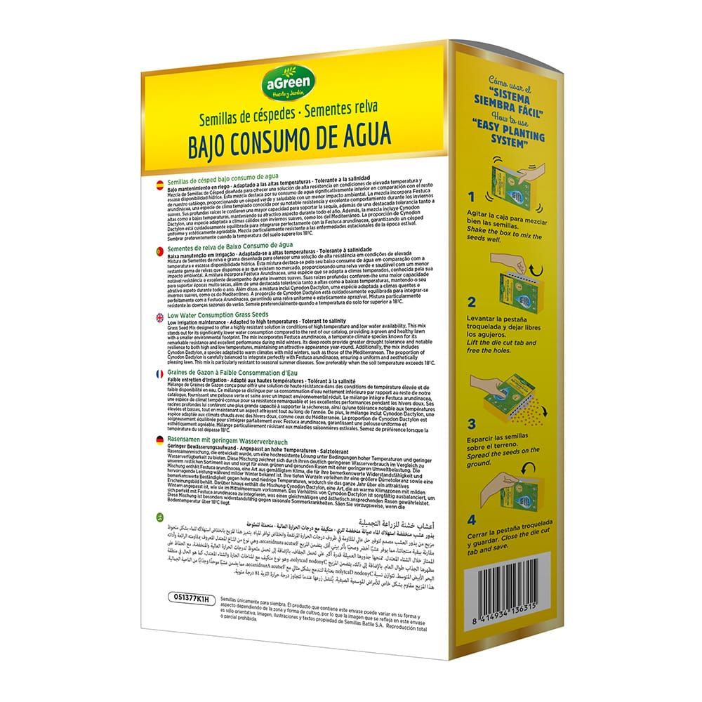 Sementes de relva com baixo consumo de água 1 kg = 50 m2 60% de economia de água - Image 2