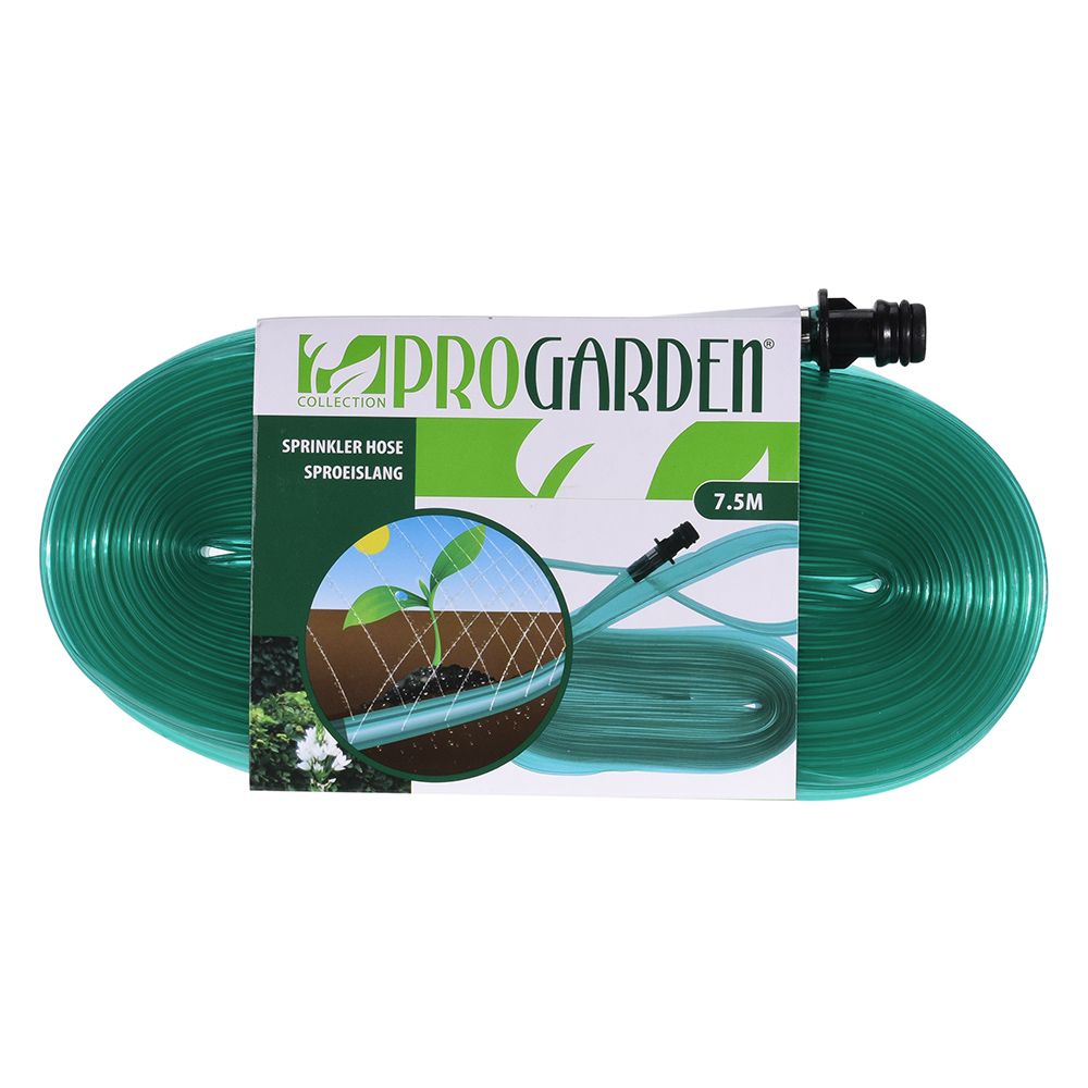 Mangueira de irrigação microperfurada com conector, verde, Ø25 mm x 7,5 m