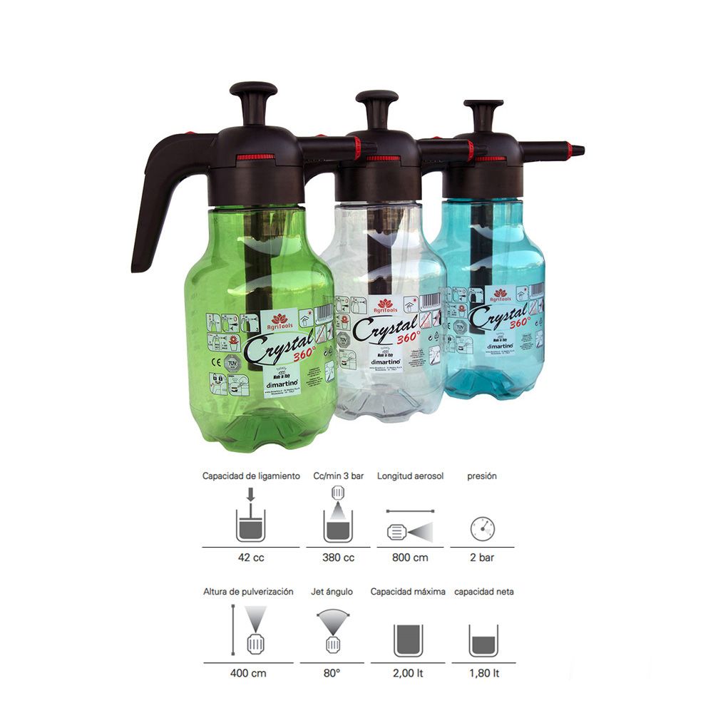 Pulverizador de polietileno, cores sortidas, Ø40 x 32,5 cm, 360°, 2 l - Image 3