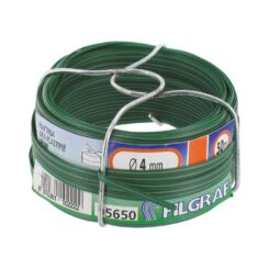 Arame plastificado de COR verde, calibre 4 mm x 50 m
