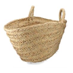 Cesto oval de esparto para lenha 60 x 35 x 45 cm