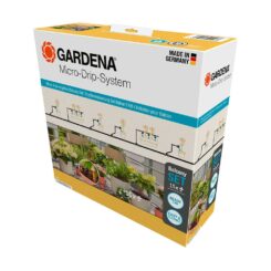 Sistema de irrigação por gotejamento microdrip para até 15 plantas