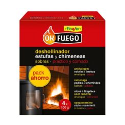 Limpador de chaminés Okfuego em sachês para fogões e lareiras 4 unidades x 100 g