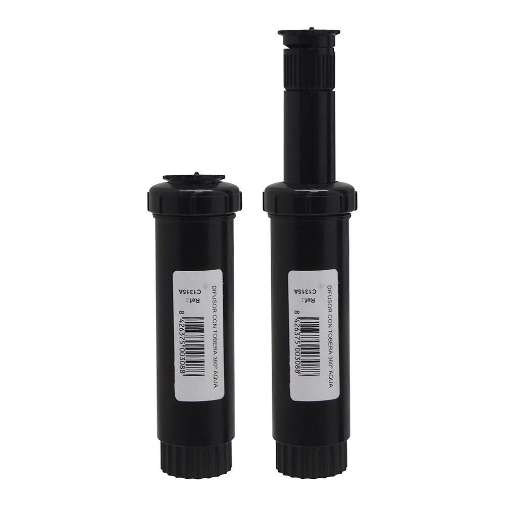 Difusor com bocal, jato de 6 cm, alcance de 360° de 4 a 4,5 m.
