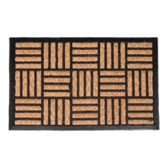 Capacho panamá, com base de borracha, 4 modelos sortidos castanho e preto, 60 x 40 cm