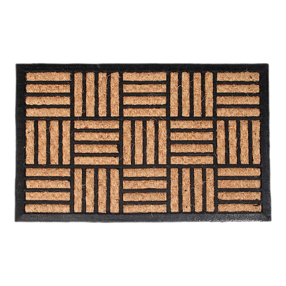 Capacho panamá, com base de borracha, 4 modelos sortidos castanho e preto, 60 x 40 cm