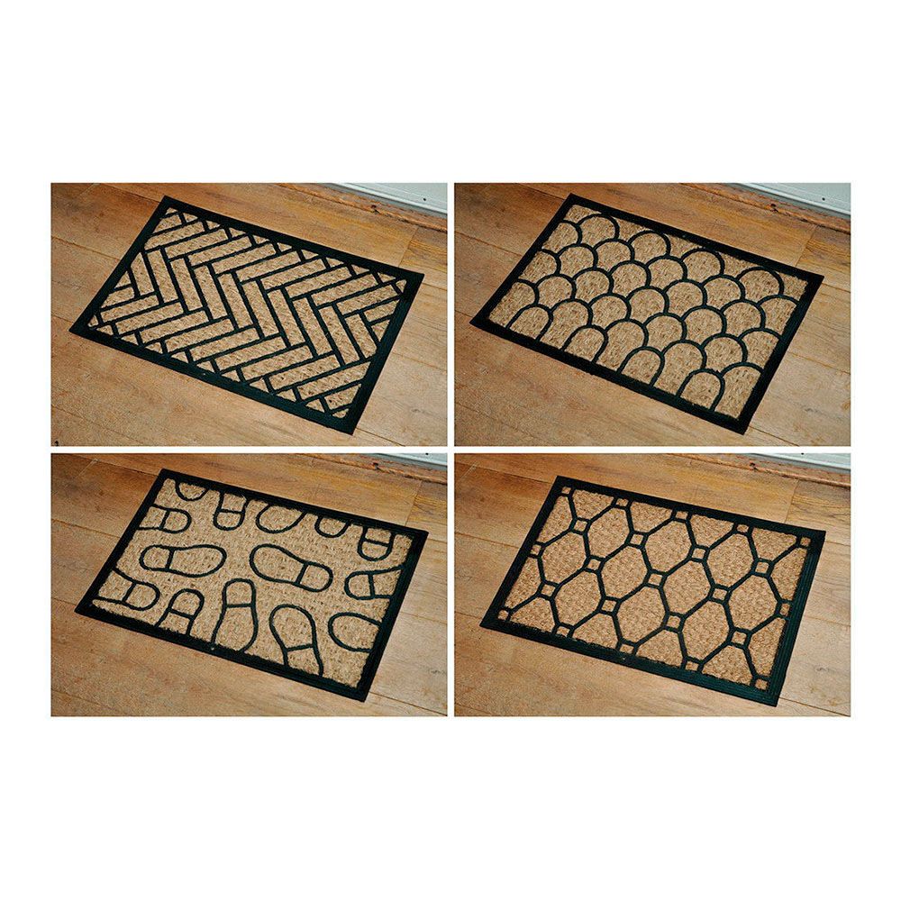 Capacho panamá, com base de borracha, 4 modelos sortidos castanho e preto, 60 x 40 cm - Image 2