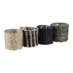 Cesto modelo alexis preto-bege Ø10x9cm cores / modelos diversos