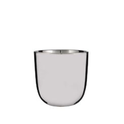 Vaso chaz redondo prateado Ø15,5x15cm