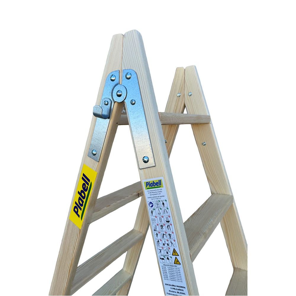 Escadote de madeira degraus largos 214cm altura BLD-8 plabell - Image 3