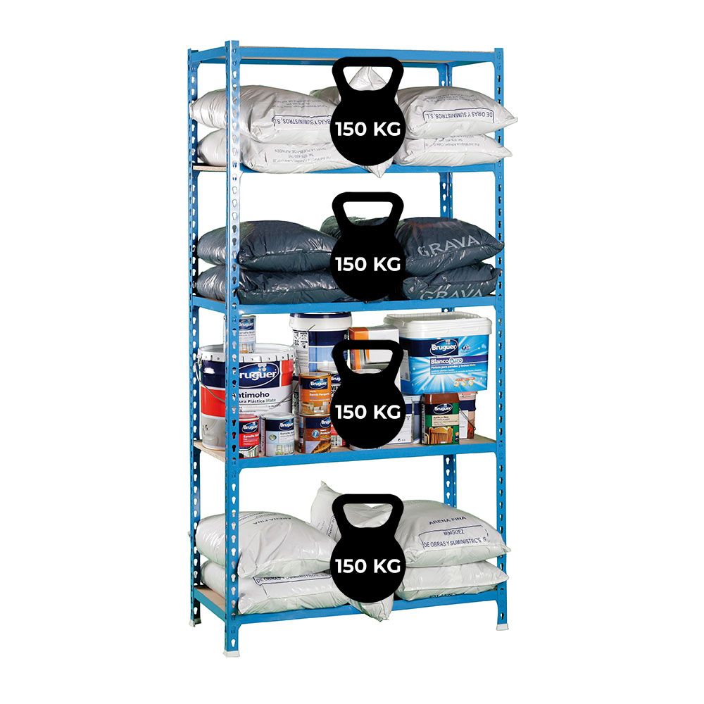 SIMON RACK Estante metálica sem parafusos com aglomerado maderclick plus 5/500 simon rack - Image 3