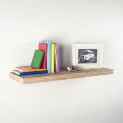 Prateleira com fixação invisível 80 x 25 cm carvalho branco