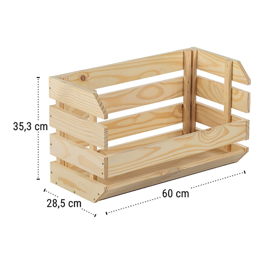 Caixa empilhável evolution 60x28,5x35,3cm sem verniz 100% pefc cert astigarraga - Image 4