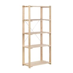 Prateleira de ripas Evolution 5, pinho maciço 76,5 x 38,5 x 174,5 cm