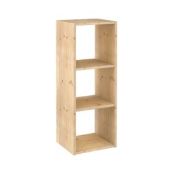 Estante modular 3 cubos dinamic pinho maciço 107x36,2x34cm astigarraga