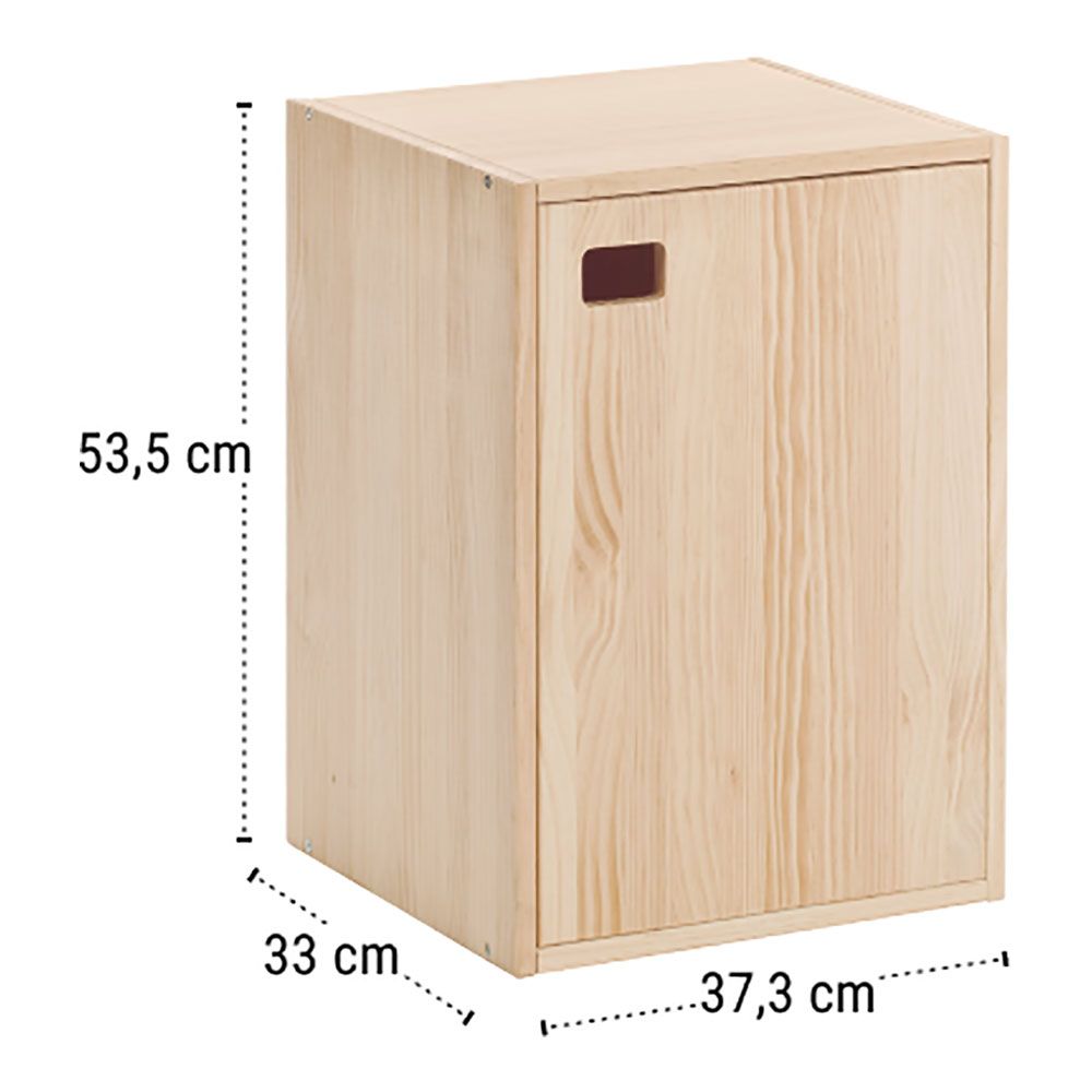Móvel dinamic 1 porta modulo vertical pinho maciço 37,3x33x53,5cm astigarraga - Image 3