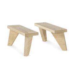 Pata dinamic de pinho maciço 13,5 x 9 x 31 cm, jogo de 2 peças
