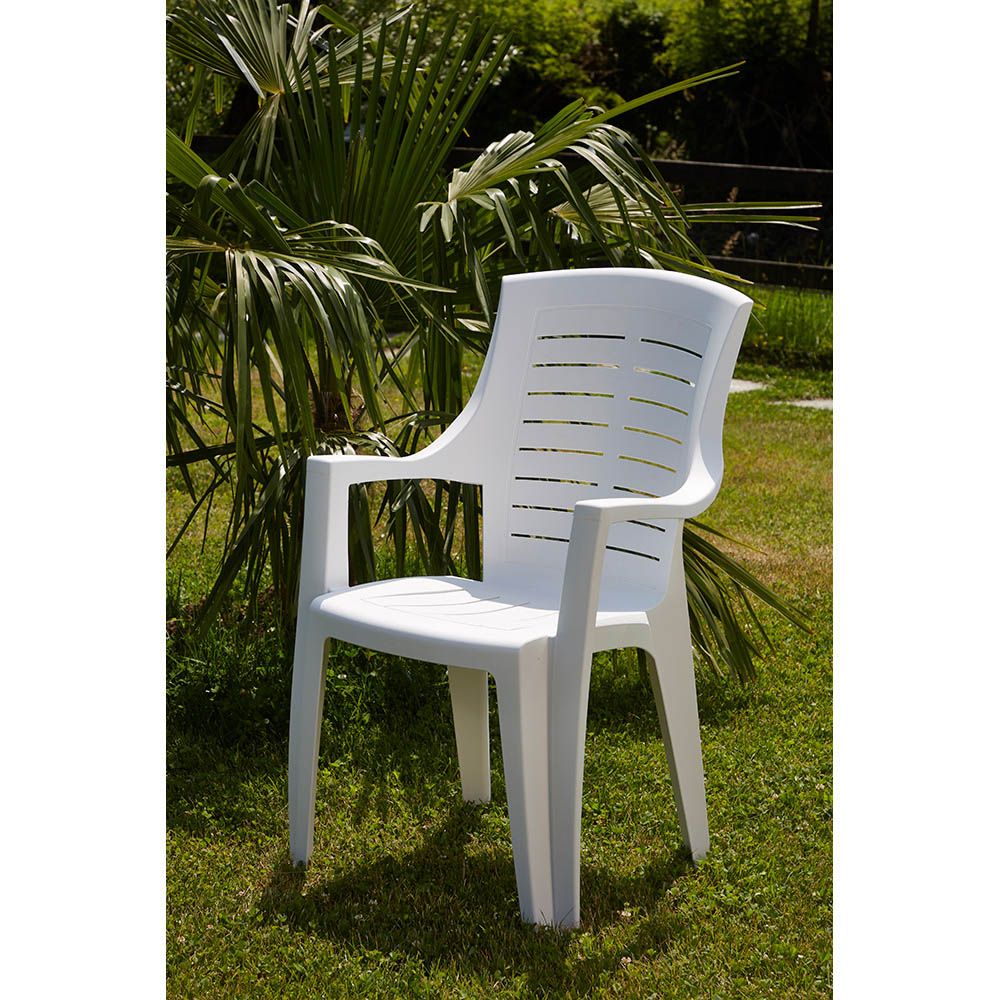 Cadeira empilhável talia, branca, encosto alto, 55 x 60 x 91 cm - Image 2