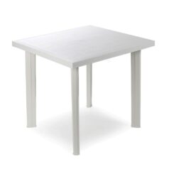 Mesa quadrada fiocco, branca, para USO externo, 80 x 75 x 72 cm