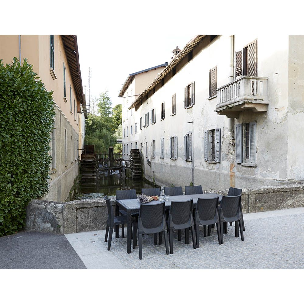 Mesa extensível queen, COR antracite, para USO externo, 90 x 150 - 220 x 72 cm - Image 2